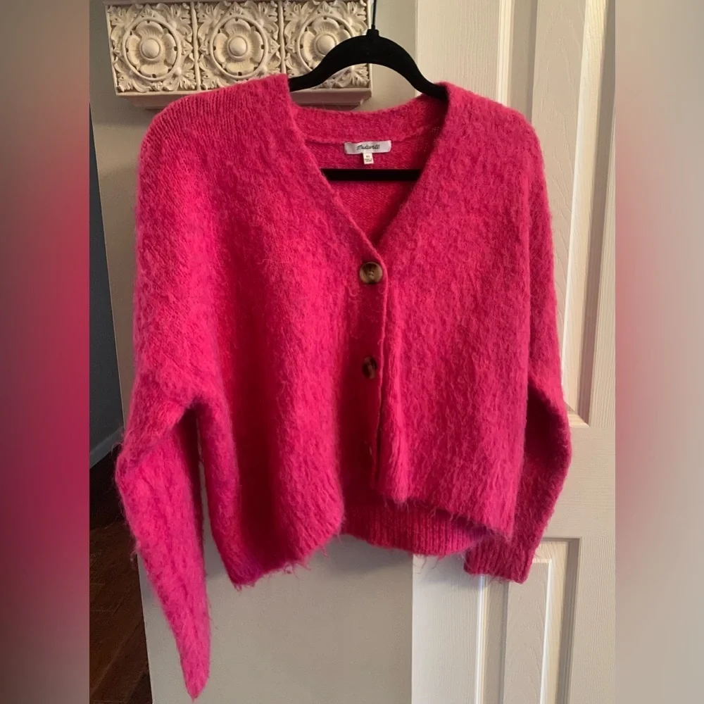Madewell Brushed Crop Cardigan Sweater - XS